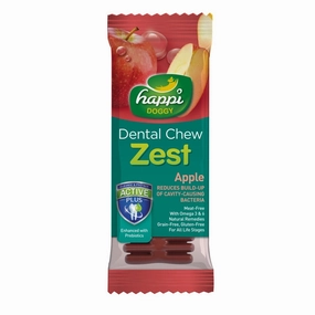 10 FOR $12: Happi Skippi (Doggy) Zest Apple 4 Inch Dental Dog Chew 25g dog dental kit,pet toothbrush,dog oral care