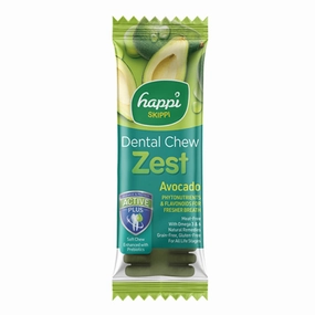10 FOR $12: Happi Skippi (Doggy) Zest Avocado 4 Inch Dental Dog Chew 25g dog dental snacks,dental bones for dogs,dog oral sticks