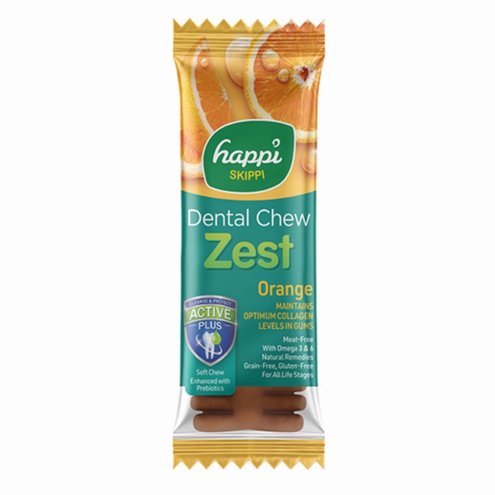 10 FOR $12: Happi Skippi (Doggy) Zest Orange 4 Inch Dental Dog Chew 25g dog dental kit,pet toothbrush,dog oral care