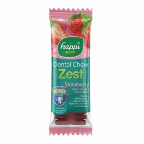10 FOR $12: Happi Skippi (Doggy) Zest Strawberry 4 Inch Dental Dog Chew 25g dog dental kit,pet toothbrush,dog oral care