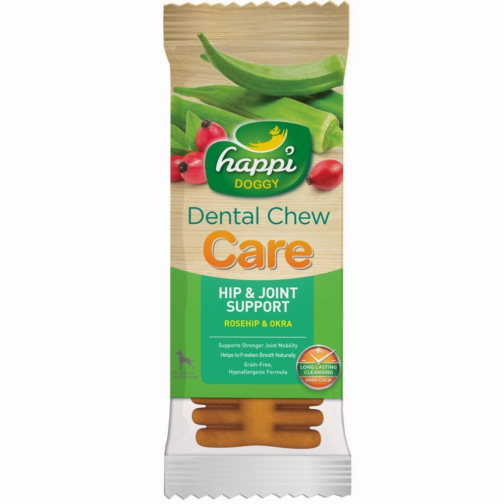 10 FOR $15: Happi Skippi (Doggy) Care Rosehip & Okra Hip & Joint Support Grain-Free Dental Dog Chew 25g dog dental kit,pet toothbrush,dog oral care