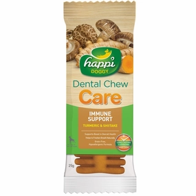 10 FOR $15: Happi Skippi (Doggy) Care Turmeric & Shiitake Immune Support Grain-Free Dental Dog Chew 25g dog dental snacks,dental bones for dogs,dog oral sticks
