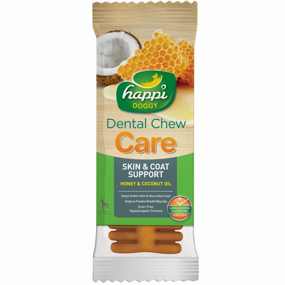 10 FOR $15: Happi Skippi (Doggy) Dental Chew Care Honey & Coconut Oil Skin & Coat Support 25g dog dental snacks,dental bones for dogs,dog oral sticks