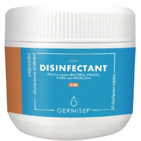 10% OFF: Germisep Effervescent Disinfectant Cleaning Tablets (2.5g x 30 tabs) dog shampoo,pet wipes,dog cleaning spray
