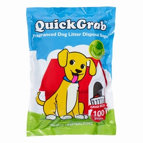 10% OFF: QuickGrab Fragranced Dog Litter Disposal Bags 100ct dog shampoo,pet wipes,dog cleaning spray