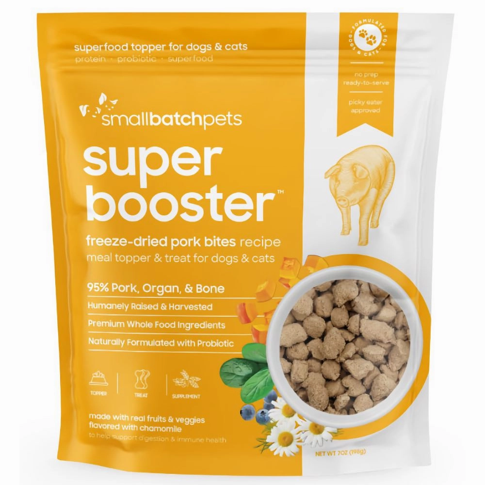 10% OFF: Smallbatch Super Booster Freeze Dried Pork Bites Cat & Dog Treats 7oz horse supplement horse vitamins animal probiotics livestock digestive aid horse immune booster
