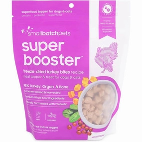 10% OFF: Smallbatch Super Booster Freeze Dried Turkey Bites Cat & Dog Treats 7oz cat snacks catnip treats healthy cat food cat reward treats low calorie cat food