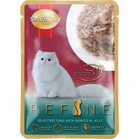 10% OFF: Smartheart Refine Selected Tuna With Bonito In Jelly Pouch Cat Food 70g x 12 cat general supplies cat toys cat grooming cat food cat litter