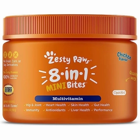 10% OFF: Zesty Paws 8-in-1 Mini Bites Chicken Flavor Dog Supplement Chews 90ct small pet habitat,pet cage accessories,small animal home