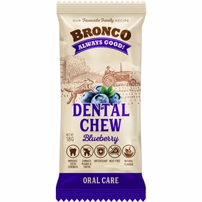 12 FOR $10: Bronco Dental Chew Blueberry Dog Treat 18g dog dental snacks,dental bones for dogs,dog oral sticks