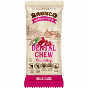12 FOR $10: Bronco Dental Chew Cranberry Dog Treat 18g dog dental snacks,dental bones for dogs,dog oral sticks