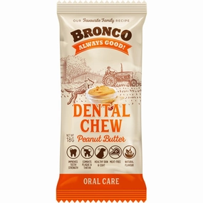 12 FOR $10: Bronco Dental Chew Peanut Butter Dog Treat 18g dog dental snacks,dental bones for dogs,dog oral sticks