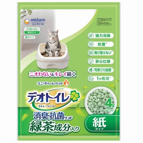 12% OFF: Unicharm Deo-Toilet Paper Pellet Refill 4L (Green Tea Scent) clumping cat litter,natural cat litter,dust free cat litter