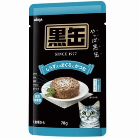 15% OFF: Aixia Kuro-Can Tuna & Skipjack With Whitebait Grain-Free Adult Pouch Cat Food 70g x 12 cat general supplies cat toys cat grooming cat food cat litter