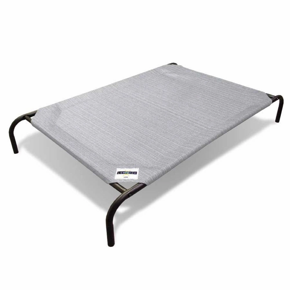 15% OFF: Coolaroo Elevated Knitted Fabric Pet Bed - Light Grey orthopedic dog bed,large dog bed,washable dog bed