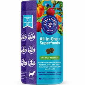 15% OFF (Exp Feb 25): NaturVet Evolutions All-in-One   Superfoods Supplement Chews For Dogs 90ct digestive care dog food,urinary care cat food,sensitive stomach pet food