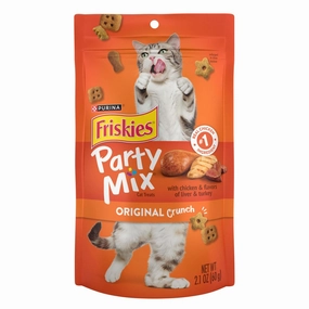 15% OFF: Friskies Party Mix Original Crunch Cat Treats 60g cat general supplies cat toys cat grooming cat food cat litter