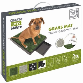 15% OFF: M-Pets Grass Mat Training Pee Pad With Tray For Dogs dog shampoo,pet wipes,dog cleaning spray