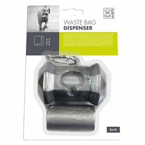 15% OFF: M-Pets Silver Dog Waste Bag Dispenser dog shampoo,pet wipes,dog cleaning spray