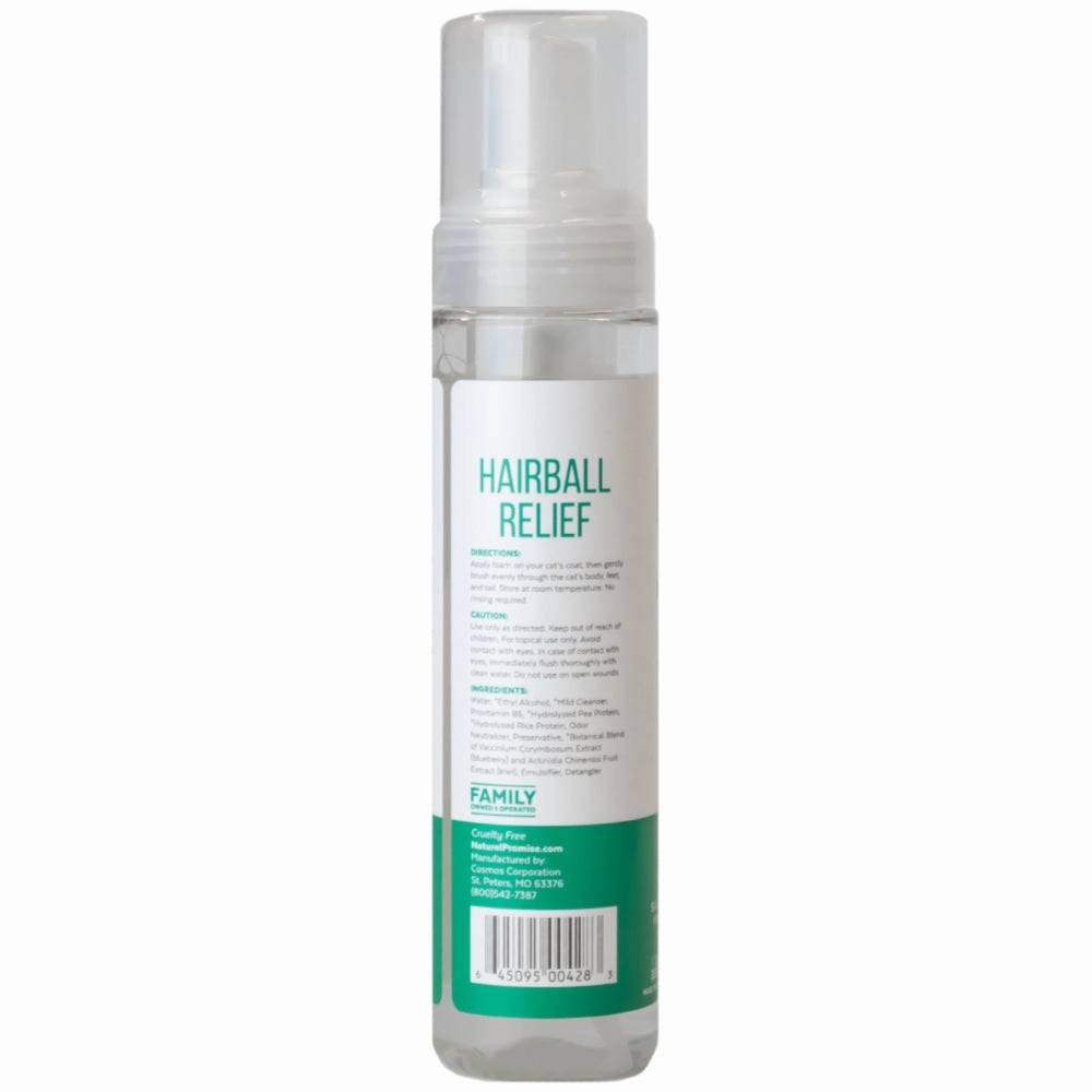 15% OFF: Naturel Promise Clinic   Aid Hairball Relief No-Rinse Foaming Cat Shampoo 7.4oz