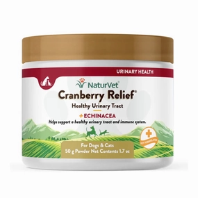 15% OFF: NaturVet Cranberry Relief Plus Echinacea Powder Supplement For Dogs & Cats 50g digestive care dog food,urinary care cat food,sensitive stomach pet food