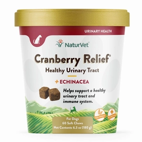 15% OFF: NaturVet Cranberry Relief Plus Echinacea Soft Chew Supplement For Dogs 60 count digestive care dog food,urinary care cat food,sensitive stomach pet food