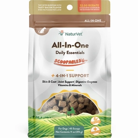 15% OFF: NaturVet Scoopables All-In-One Daily Essentials Dog Supplement 11oz digestive care dog food,urinary care cat food,sensitive stomach pet food