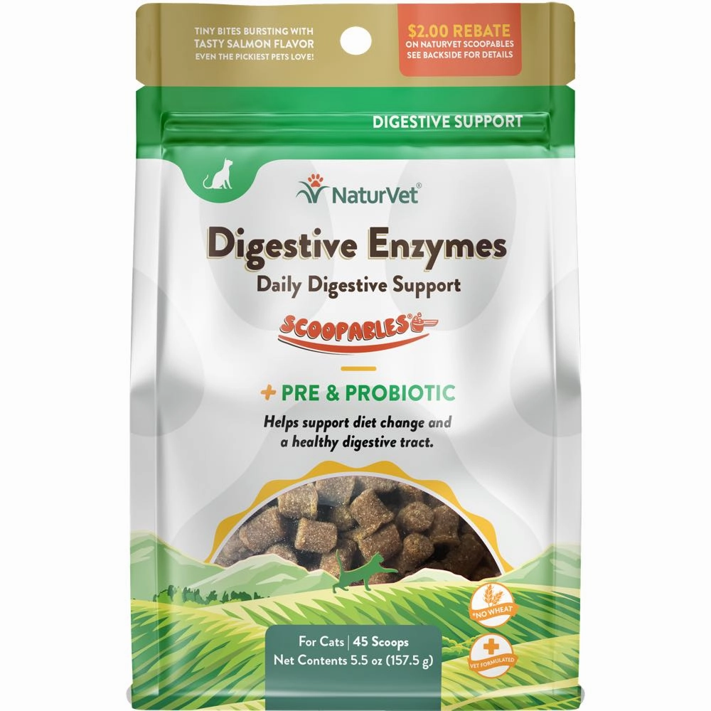 15% OFF: NaturVet Scoopables Digestive Enzymes Digestive Support Cat Supplement 5.5oz digestive care dog food,urinary care cat food,sensitive stomach pet food