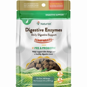15% OFF: NaturVet Scoopables Digestive Enzymes Digestive Support Cat Supplement 5.5oz digestive care dog food,urinary care cat food,sensitive stomach pet food