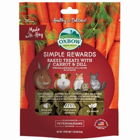 15% OFF: Oxbow Simple Rewards Baked Treats With Carrot & Dill For Small Animals 85g parrot cage,small bird perch,exotic pet bird
