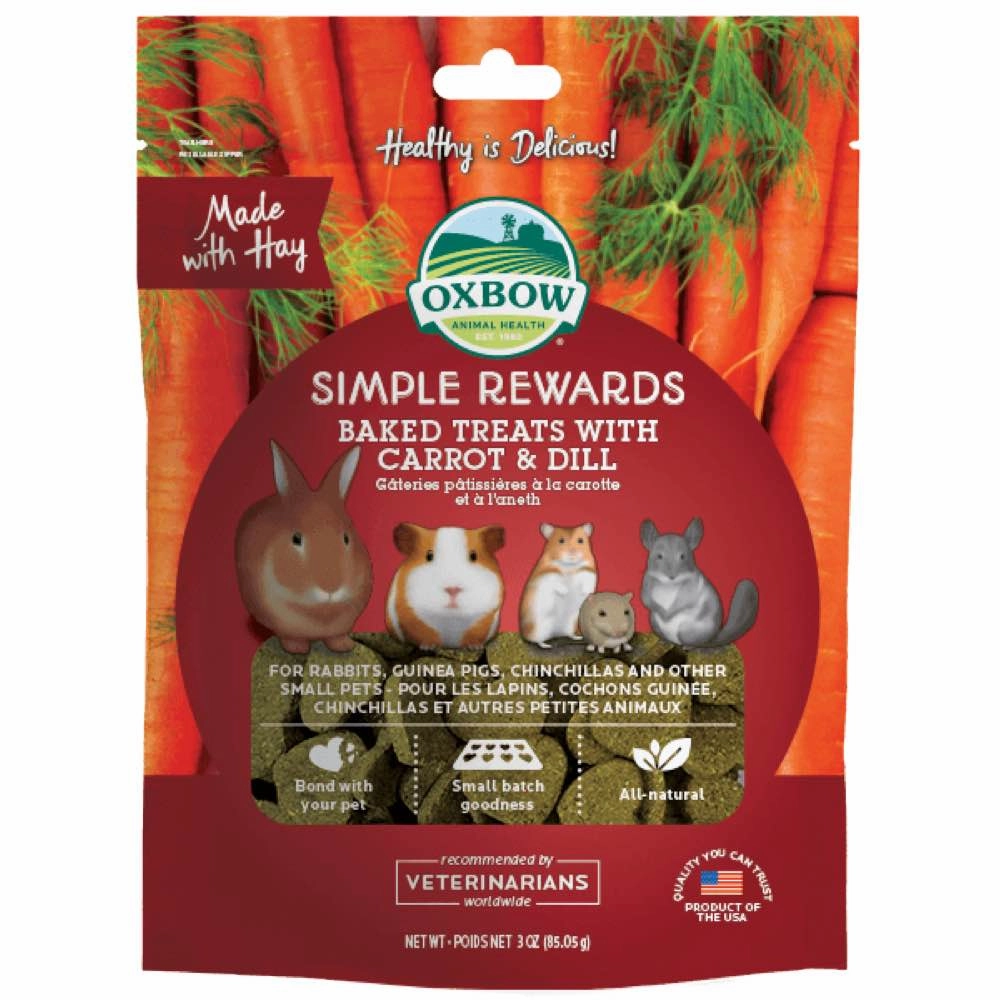 15% OFF: Oxbow Simple Rewards Baked Treats With Carrot & Dill For Small Animals 85g parrot cage,small bird perch,exotic pet bird
