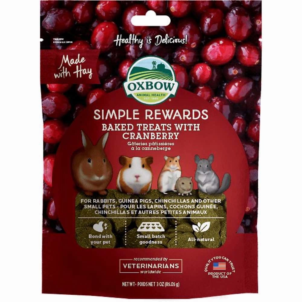 15% OFF: Oxbow Simple Rewards Baked Treats With Cranberry For Small Animals 85g parrot cage,small bird perch,exotic pet bird