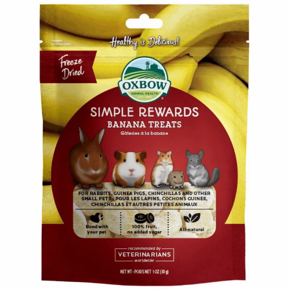 15% OFF: Oxbow Simple Rewards Banana Treats For Small Animals 30g parrot cage,small bird perch,exotic pet bird