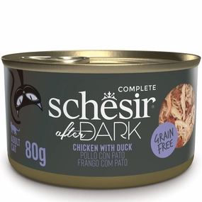 15% OFF: Schesir After Dark Chicken With Duck in Broth Grain-Free Adult Canned Cat Food 80g cat general supplies cat toys cat grooming cat food cat litter