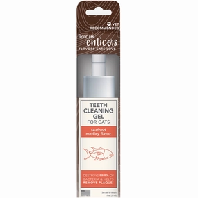 15% OFF:Tropiclean Enticers Seafood Medley Flavor Teeth Cleaning Gel For Cats 2oz dog dental kit,pet toothbrush,dog oral care