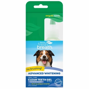 15% OFF: Tropiclean Fresh Breath Advanced Whitening Clean Teeth Gel 4oz dog dental kit,pet toothbrush,dog oral care