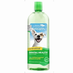 15% OFF: Tropiclean Fresh Breath Oral Care Water Additive For Dogs 1L dog dental kit,pet toothbrush,dog oral care