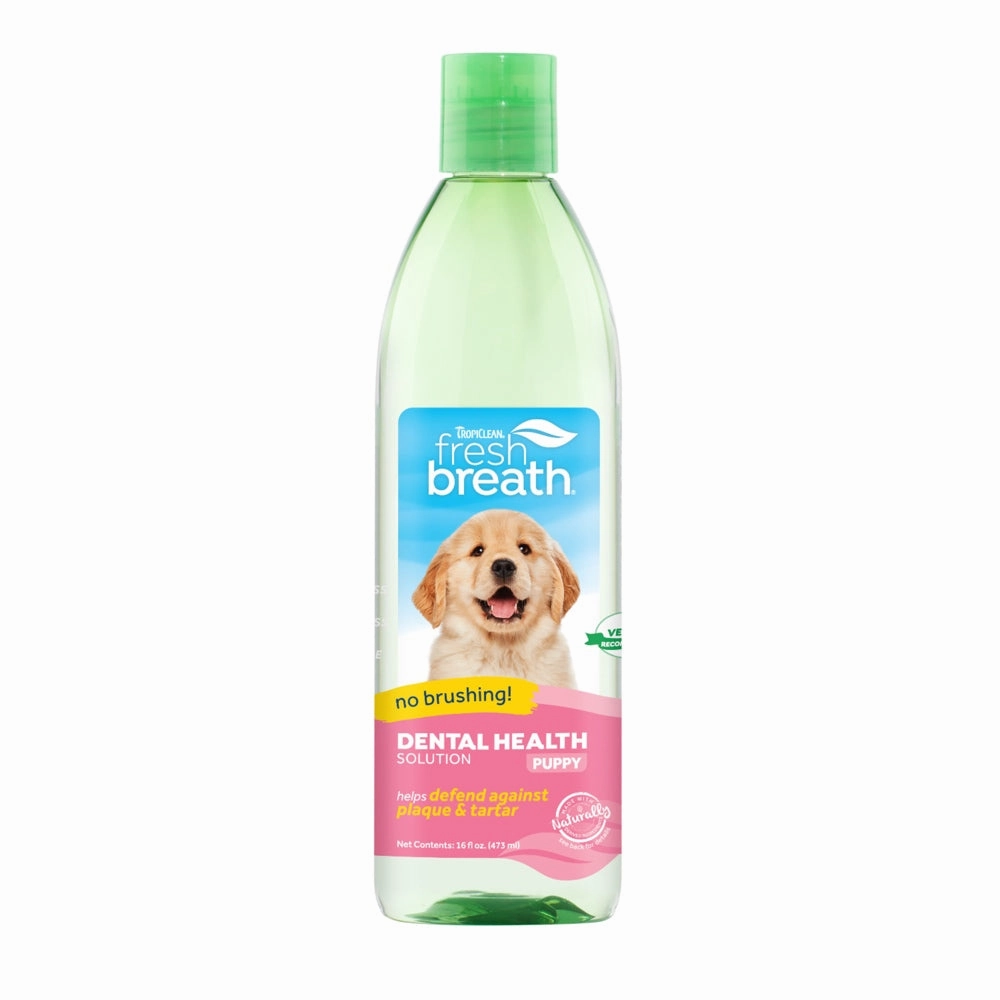 15% OFF: Tropiclean Fresh Breath Oral Care Water Additive For Puppies 16oz dog dental kit,pet toothbrush,dog oral care