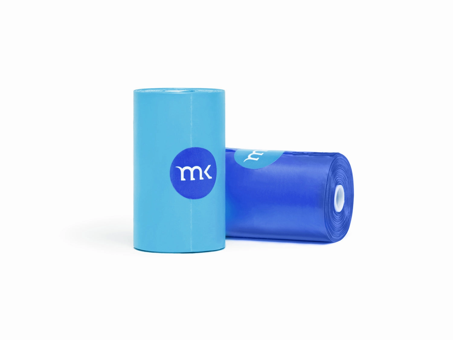 160-Count Modern Kanine Dog Waste Bags, 8 Refill Rolls in Blue & Light Blue
