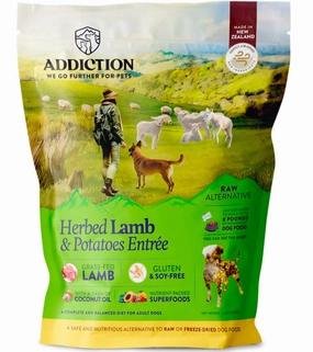 20% OFF: Addiction Herbed Lamb & Potatoes Grain Free Raw Alternative Dog Food 2lb horse supplement horse vitamins animal probiotics livestock digestive aid horse immune booster