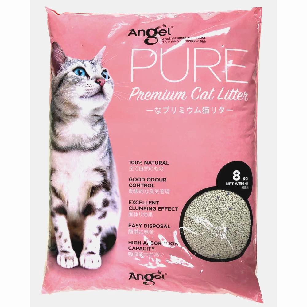 20% OFF: Angel Pure Premium Cat Litter Unscented 8kg clumping cat litter,natural cat litter,dust free cat litter