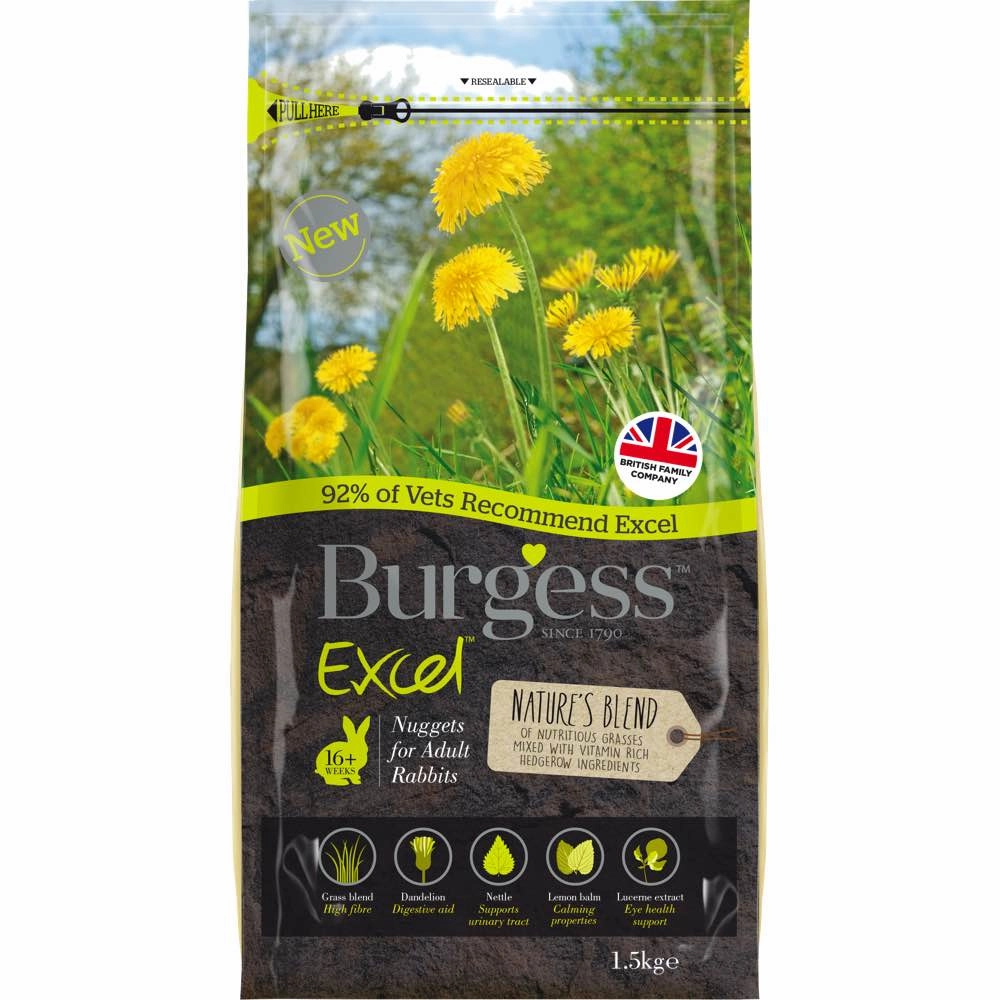 20% OFF: Burgess Excel Nature's Blend Nuggets For Adult Rabbits 1.5kg parrot cage,small bird perch,exotic pet bird