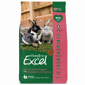 20% OFF: Burgess Excel Nuggets With Cranberry & Thyme For Mature Rabbits 1.5kg parrot cage,small bird perch,exotic pet bird