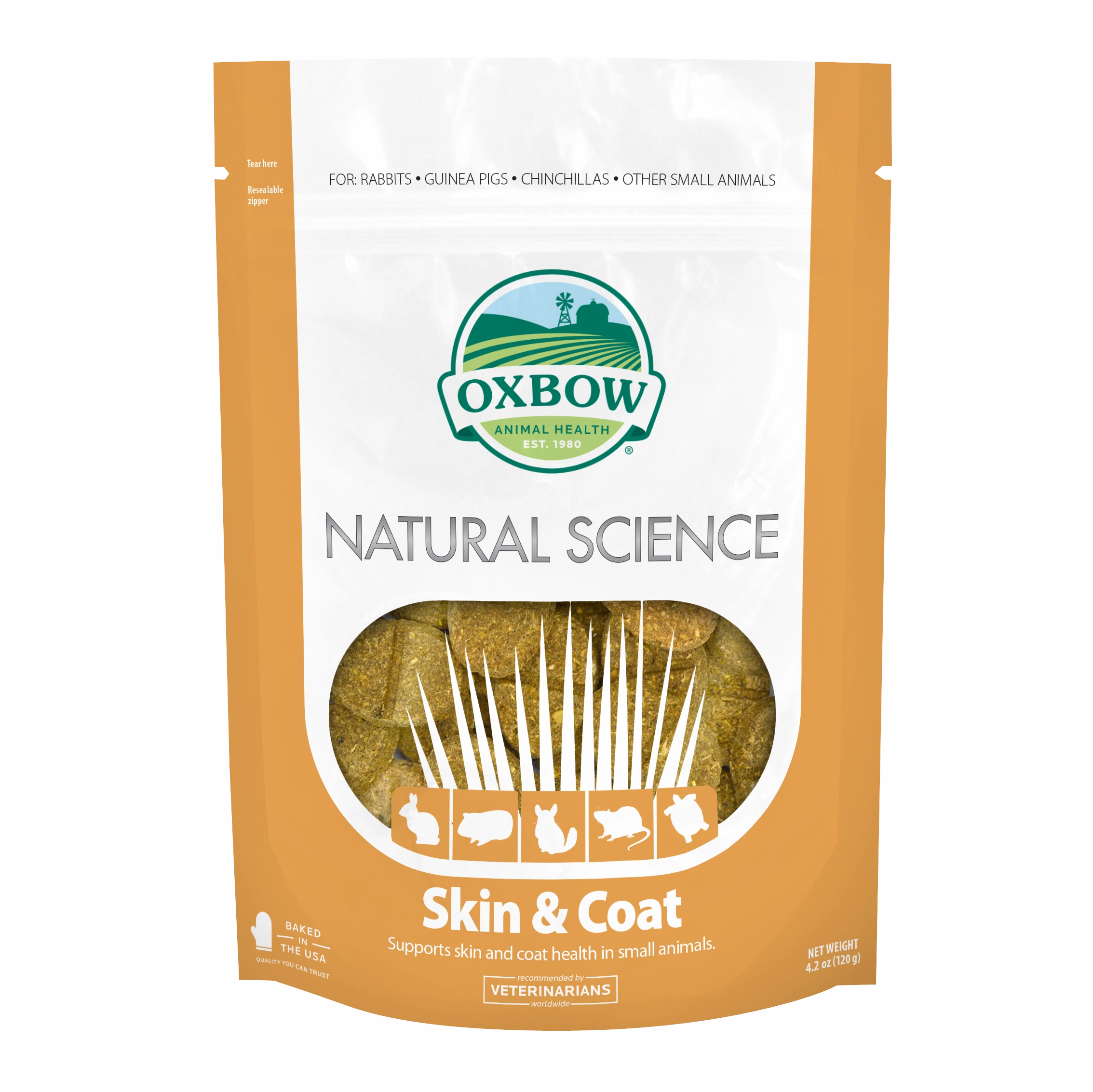 20% OFF: Oxbow Natural Science Skin & Coat Supplement For Small Animals 60 tabs parrot cage,small bird perch,exotic pet bird