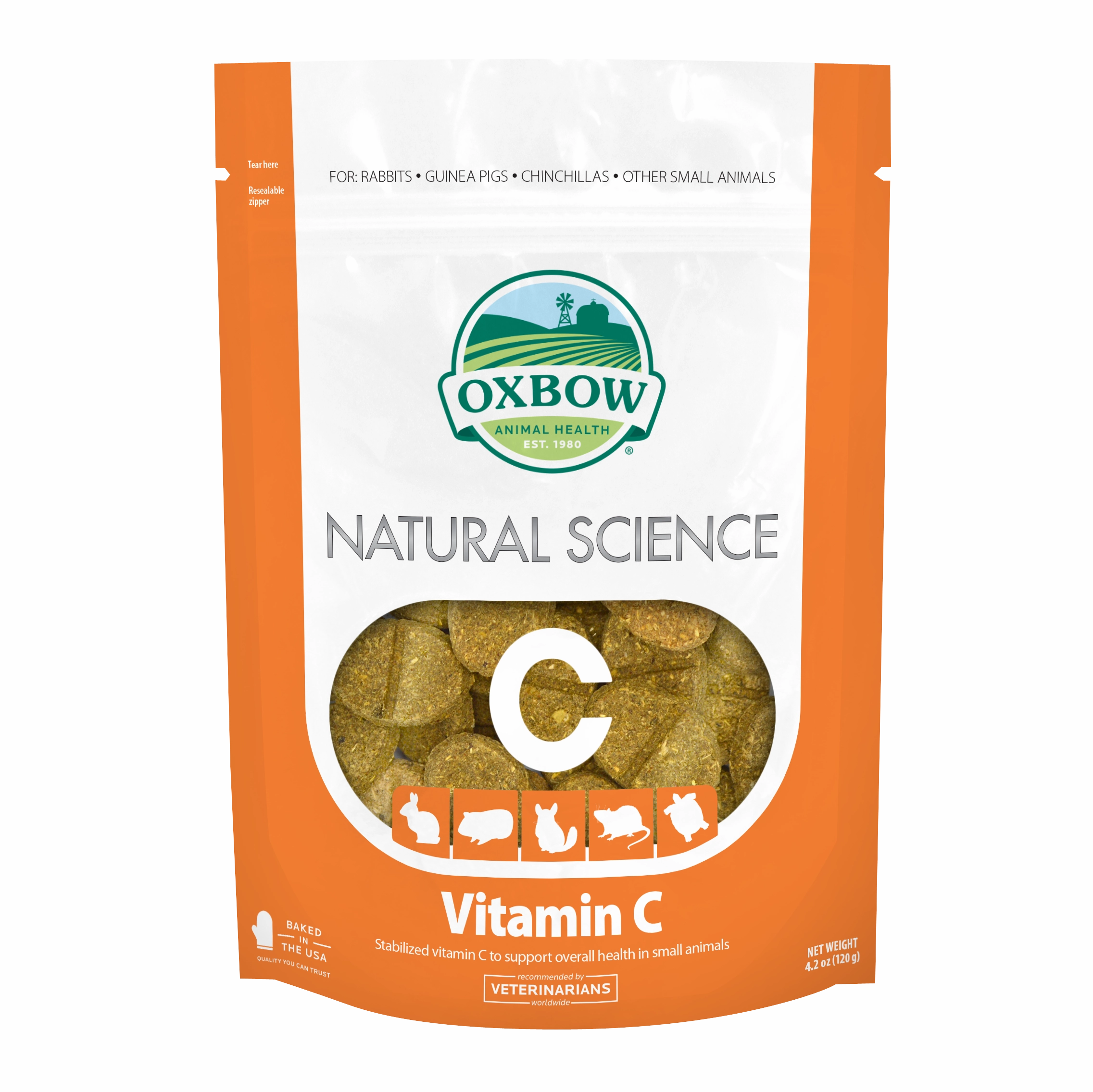 20% OFF: Oxbow Natural Science Vitamin C Supplement For Small Animals 60 tabs parrot cage,small bird perch,exotic pet bird