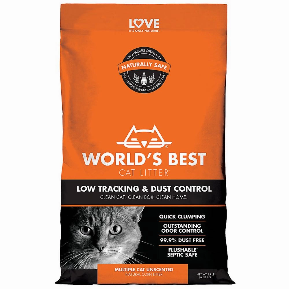 20% OFF: World's Best Cat Litter Low Tracking & Dust Control Clumping Corn Kernel Cat Litter clumping cat litter,natural cat litter,dust free cat litter