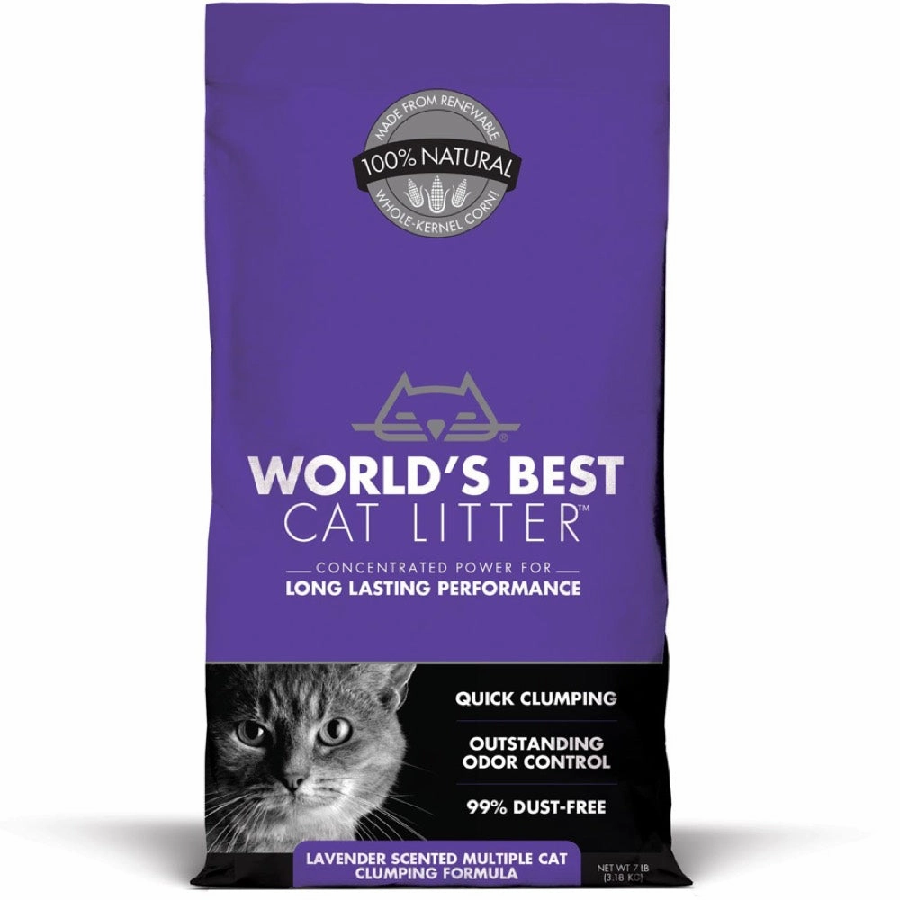 20% OFF: World's Best Cat Litter Multiple Cat Lavender Scented Clumping Corn Cat Litter clumping cat litter,natural cat litter,dust free cat litter