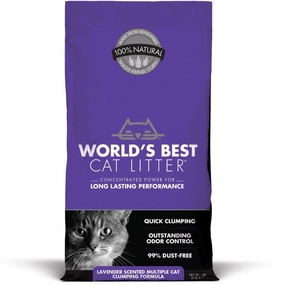 20% OFF: World's Best Cat Litter Multiple Cat Lavender Scented Clumping Corn Cat Litter clumping cat litter,natural cat litter,dust free cat litter
