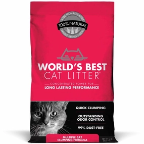 20% OFF: World's Best Cat Litter Multiple Cat Unscented Clumping Corn Cat Litter clumping cat litter,natural cat litter,dust free cat litter