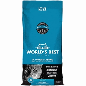 20% OFF: Worlds Best Cat Litter Lotus Blossom Multiple Cat Clumping Corn Kernel Cat Litter clumping cat litter,natural cat litter,dust free cat litter